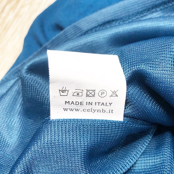 {Elisabetta Franchi For Celyn B} Blue V-neck Dress - Picture 6 of 8